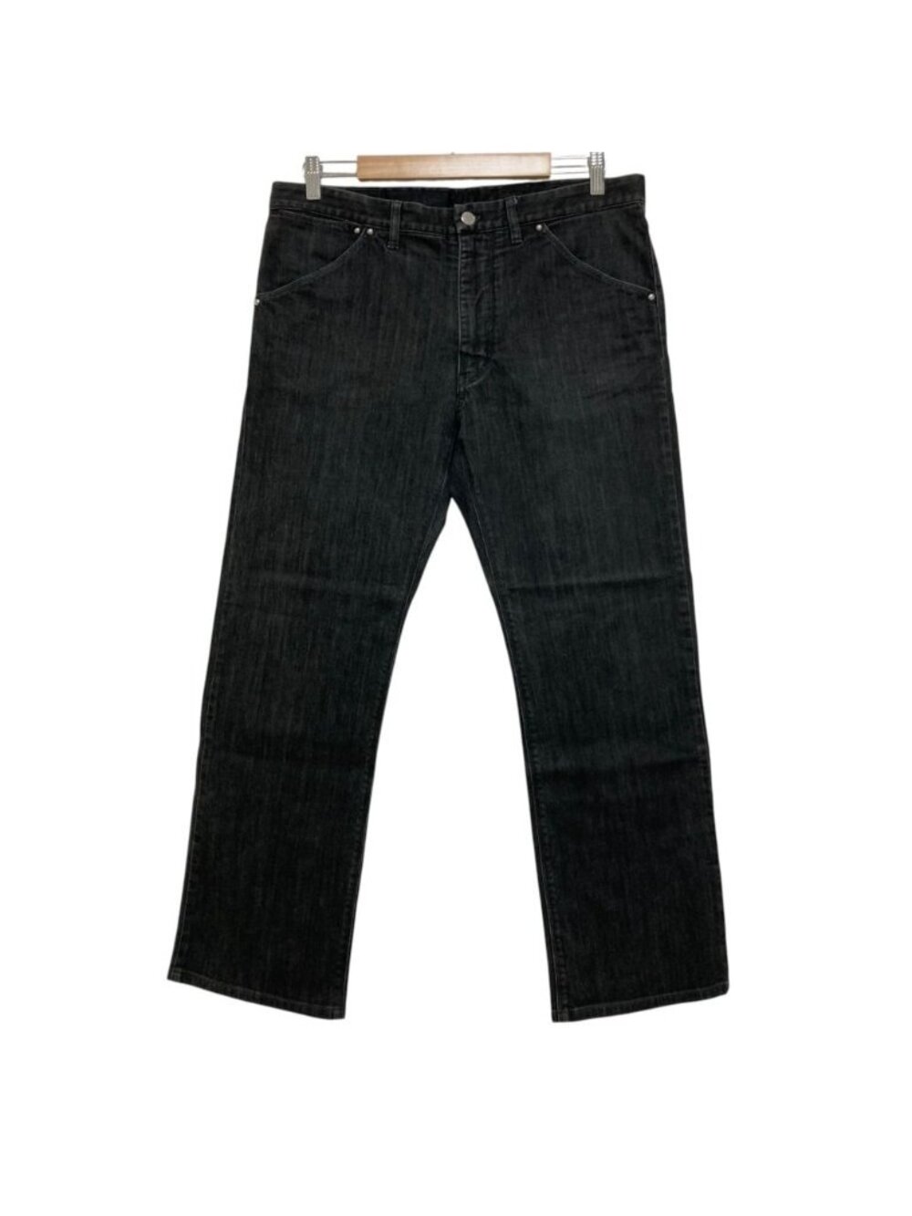 Louis Vuitton Monogram Embroidery Pocket Denim Pants Black Jeans